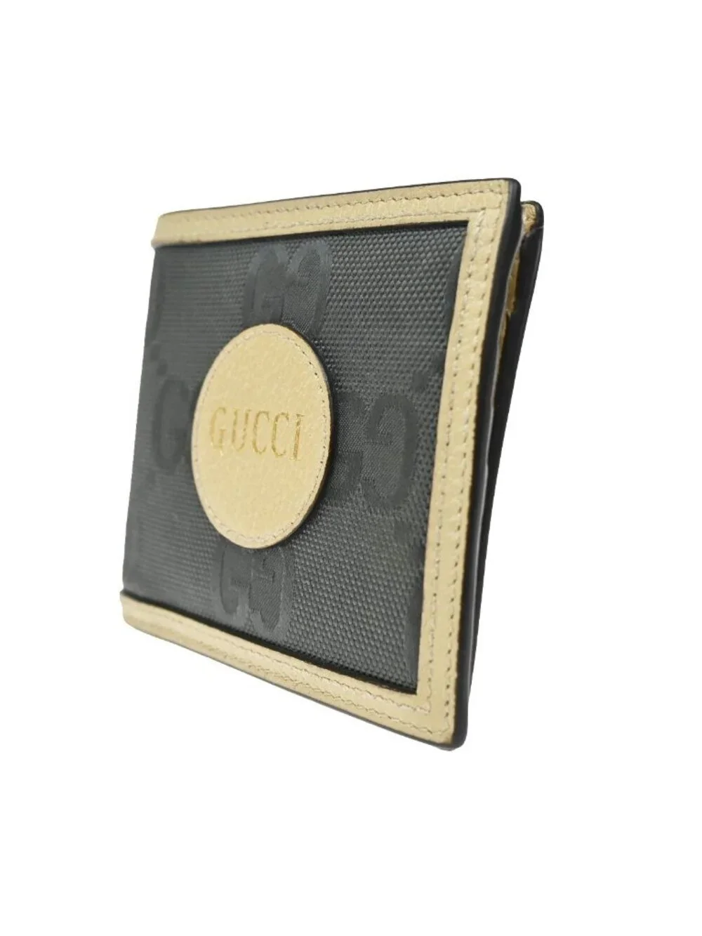 Gucci Off the Grid GG Logo Bifold Wallet Gray Nylon Leather